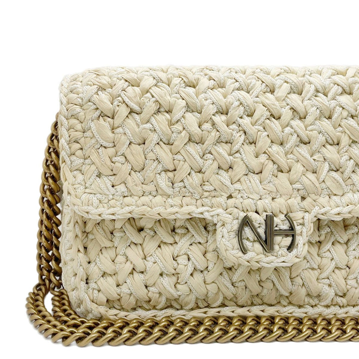 Noam Hazan Noelle Bag in Cream available at Barbara Katz