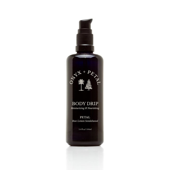 Onyx + Petal Petal Moisturizing & Nourishing Body Drip 3.4oz available at Barbara Katz