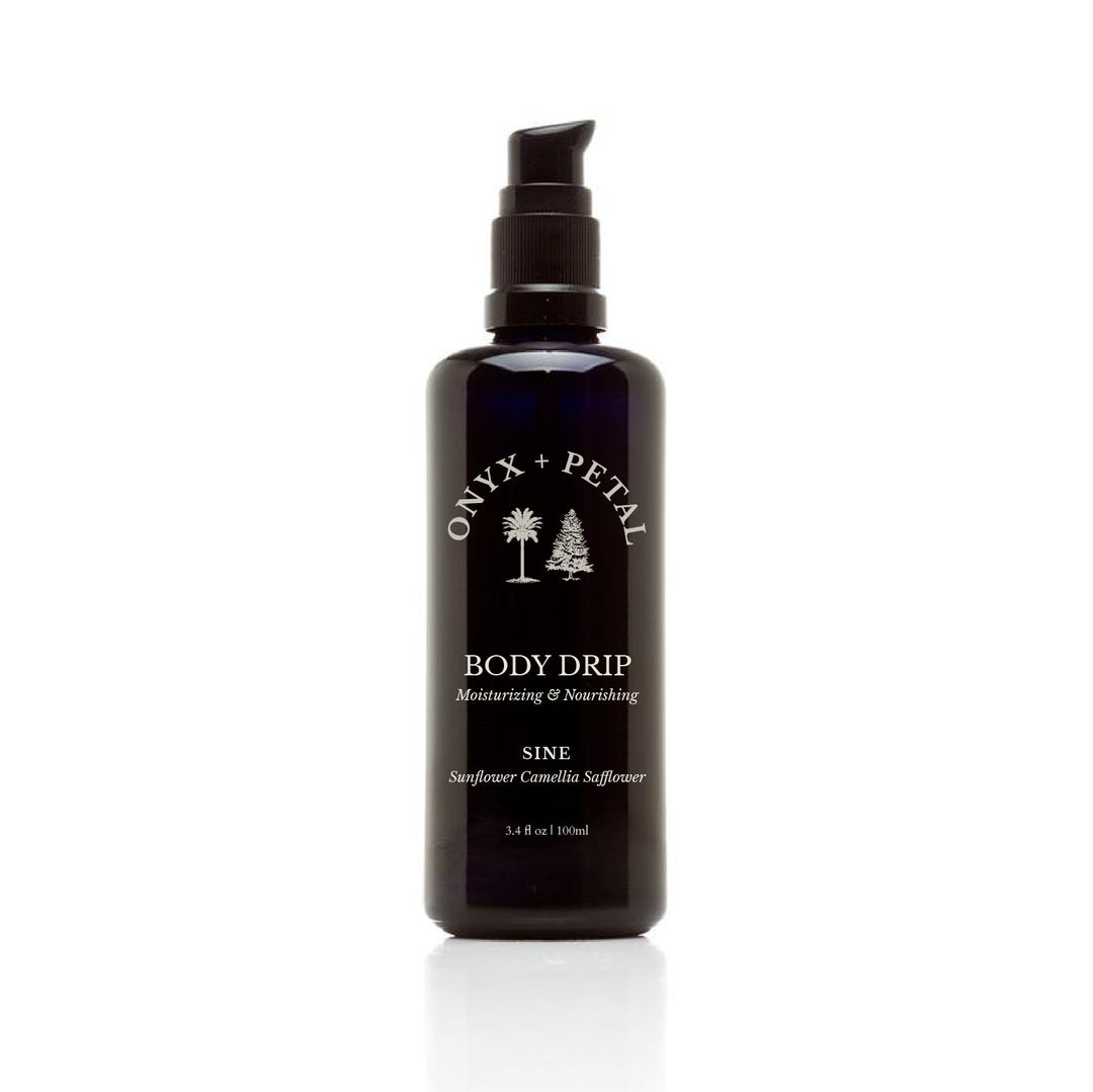 Onyx + Petal Sine Unscented Body Drip 3.4oz available at Barbara Katz