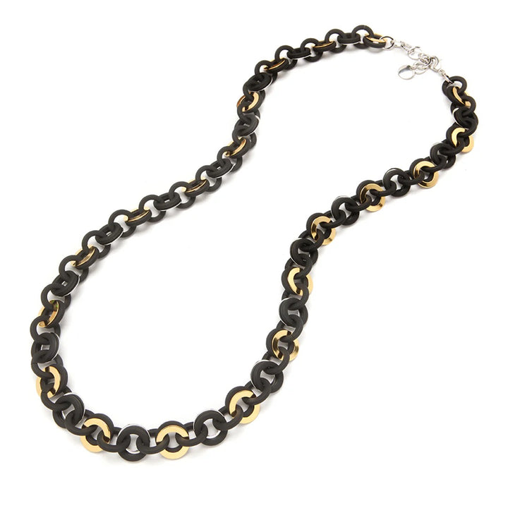 PONO Sea Chain Barile Necklace in Matte Black available at Barbara Katz