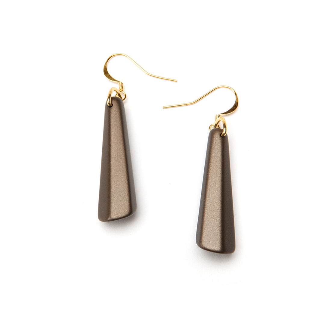 Pono Barile Drop Earring - Small Bronze