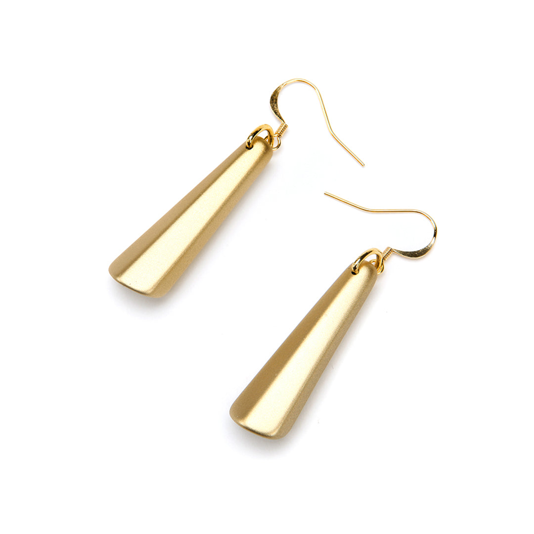 Pono Barile Drop Earring - Small Gold