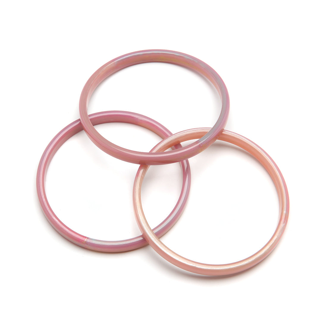 Pono Twiggy Bangle Set of 3 Flamingo