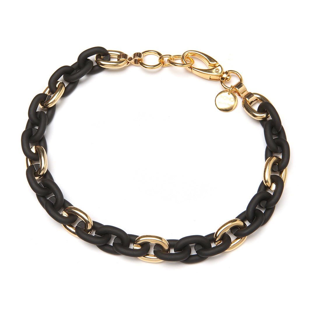 Pono Barile Mini Bike Chain Necklace Matte Black