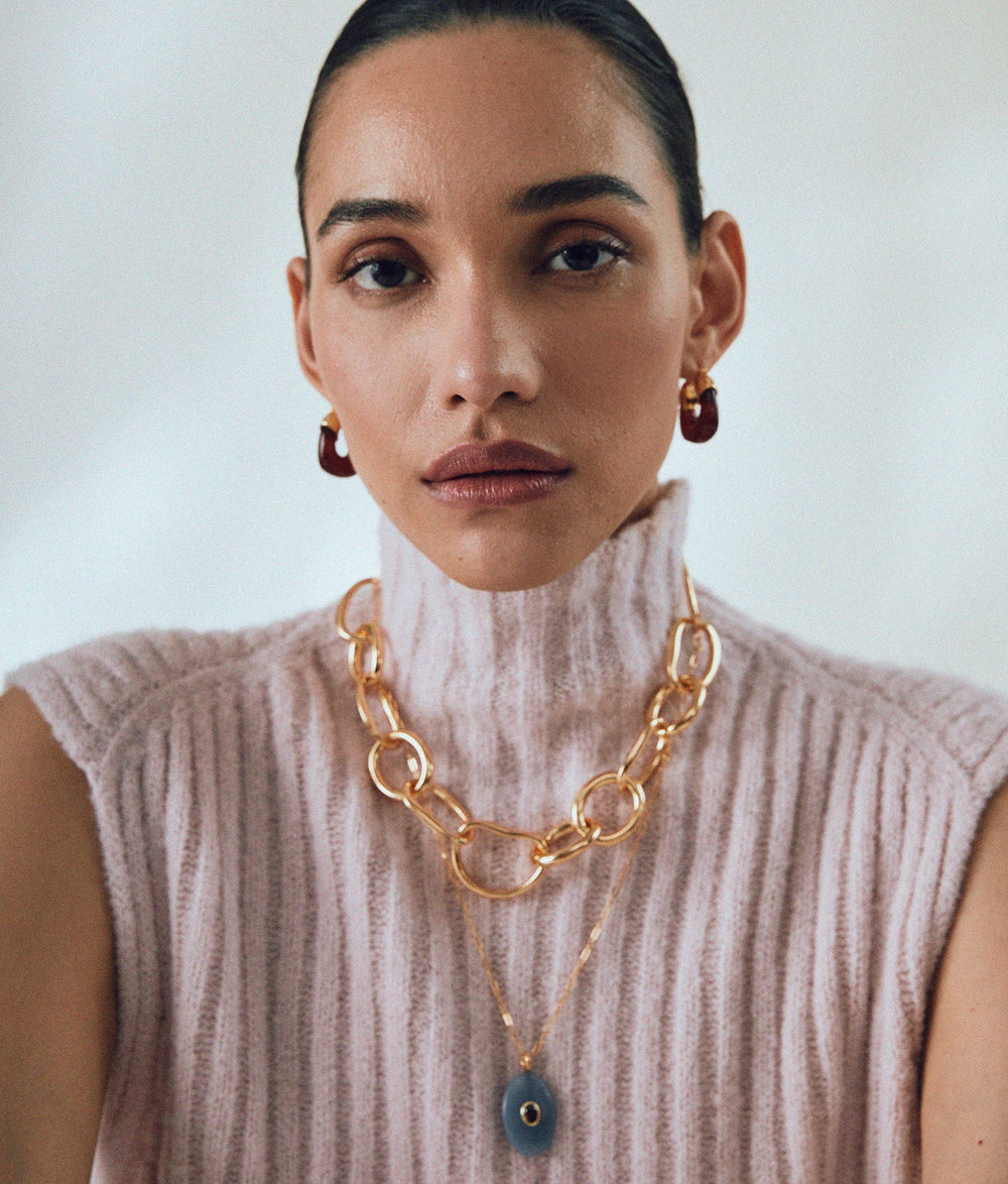 Lizzie Fortunato Porto Chain Necklace in Gold available at Barbara Katz