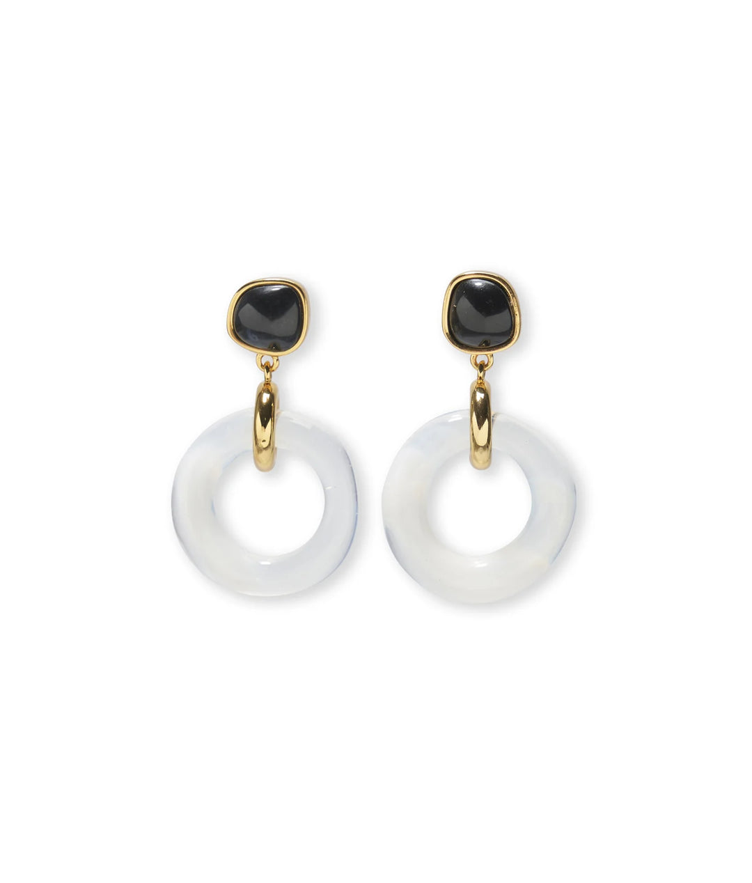 Lizzie Fortunato Madeira Glass Earrings in Mist available at Barbara Katz