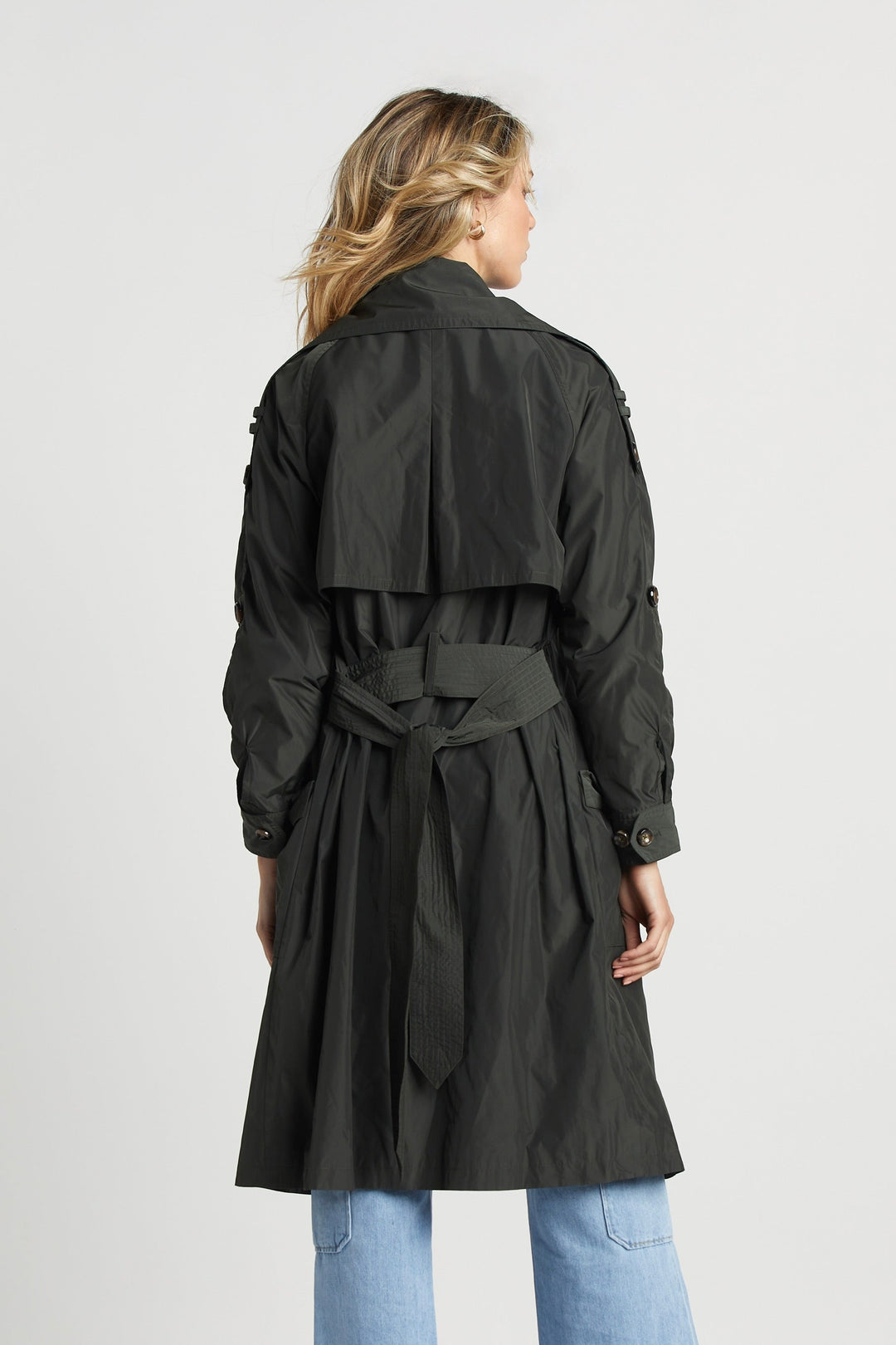 Adroit Atelier Raphael Trench Coat - Cilantro available at Barbara Katz