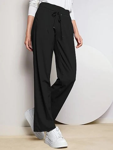 Raffaello Rossi Candice Straight Tech Pants in Black available at Barbara Katz