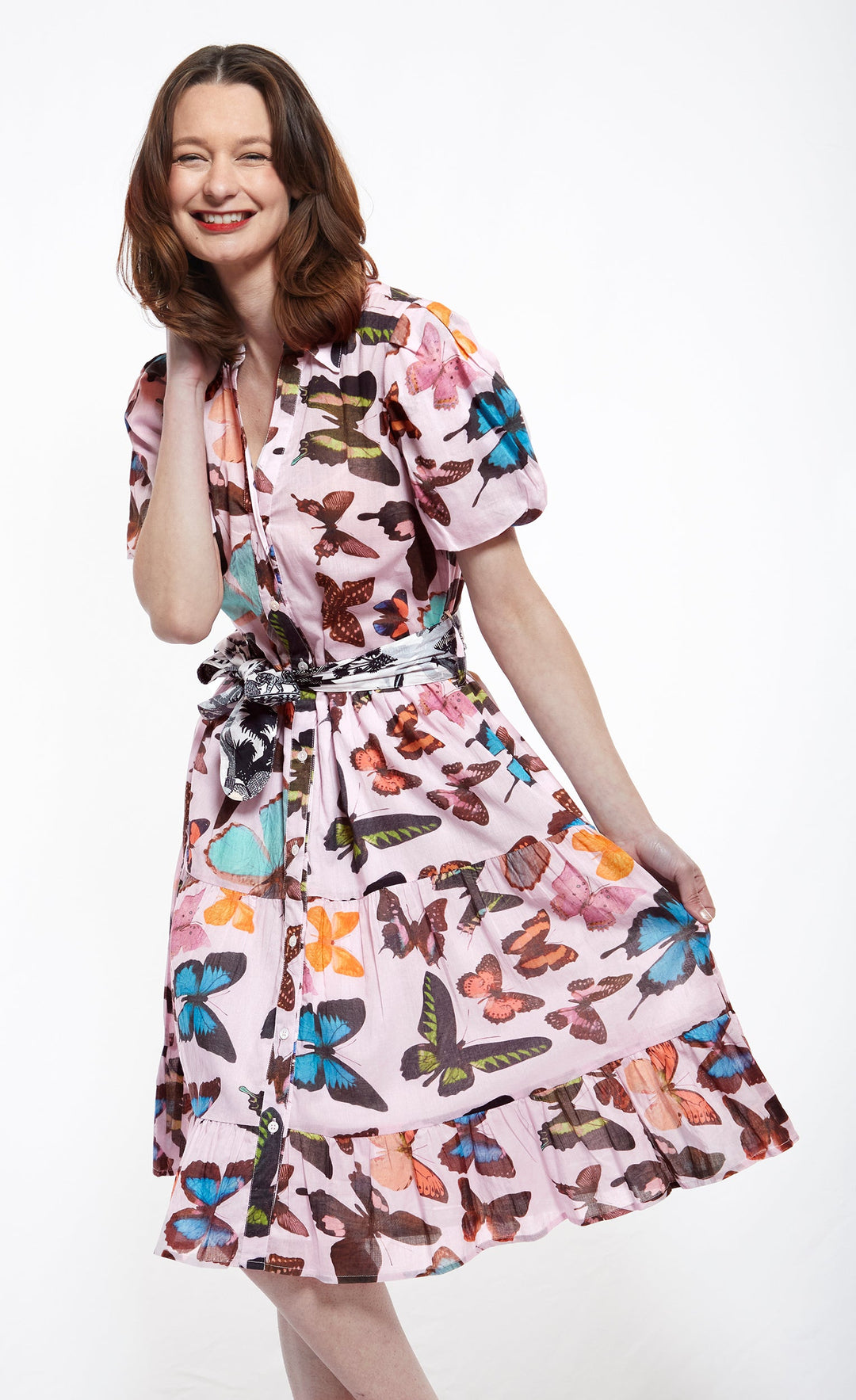 Dizzy-Lizzie Litchfield Dress Pink with Butterflies