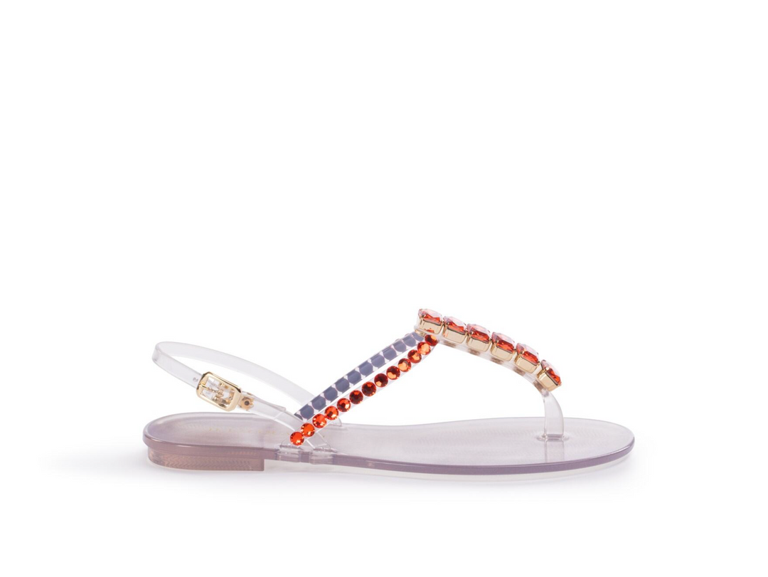 D. Lacquaniti Clara Jelly Sandals - Orange