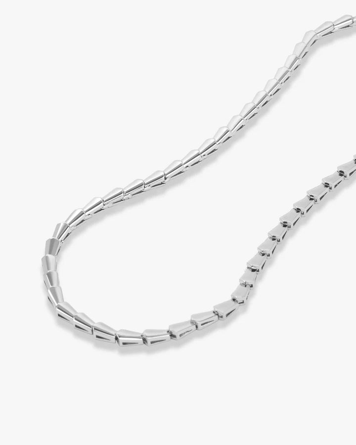 Melinda Maria Silver Serpent Collar Necklace 18'