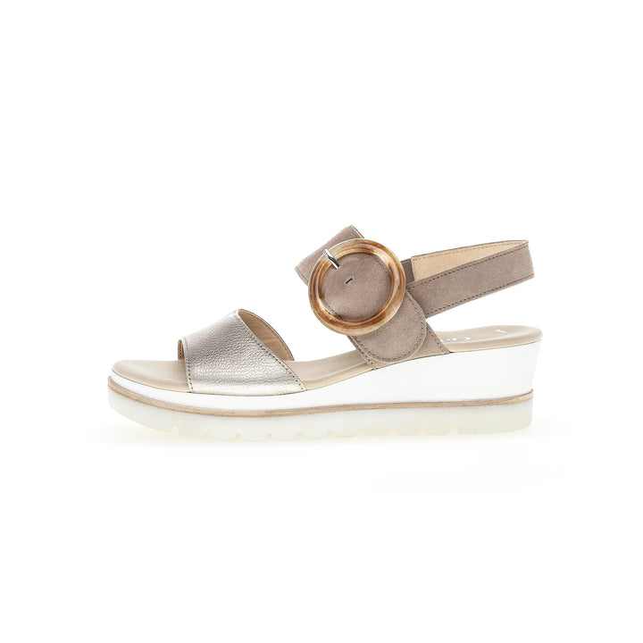 GABOR Slingback Platform Wedge Sandal - Puder