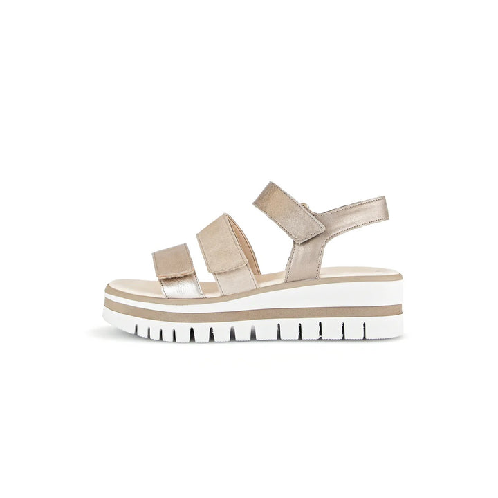 GABOR Three Strap Sandal - Metallic Dessert