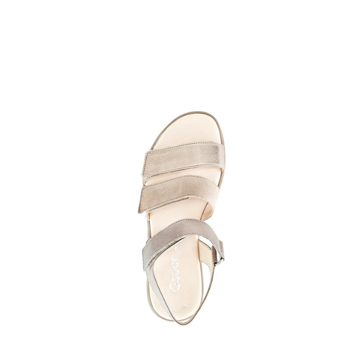 GABOR Three Strap Sandal - Metallic Dessert