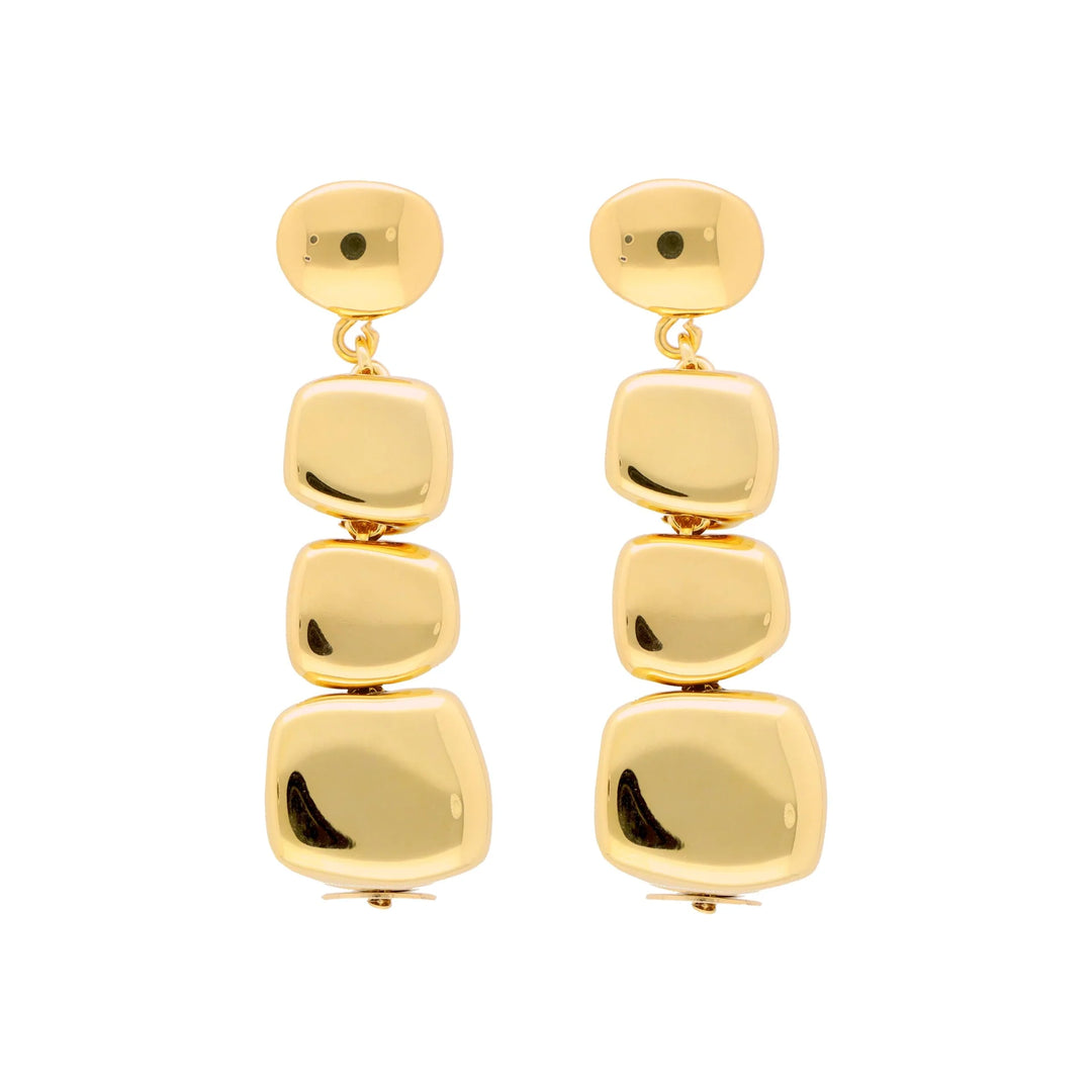 Vanessa Baroni Organic Shaped Earrings in Gold available at Barbara Katz