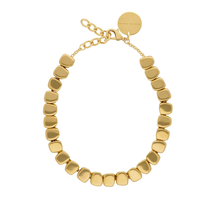 Vanessa Baroni Mini Organic Shaped Necklace in Gold available at Barbara Katz