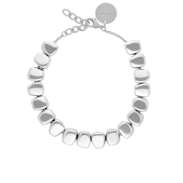 Vanessa Baroni Small Organic Shaped Necklace in Silver available at Barbara Katz