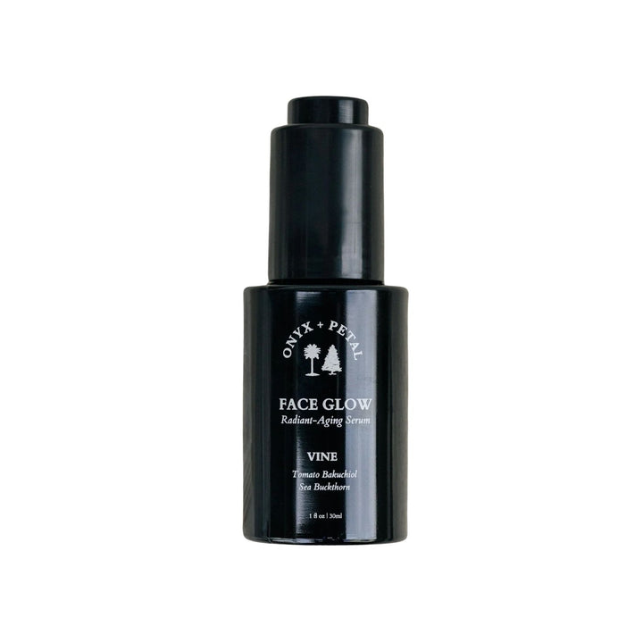 Onyx + Petal Face Glow Radiant Aging Serum 1oz available at Barbara Katz