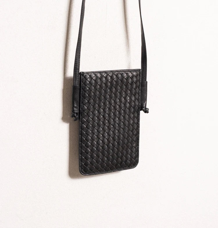 Daniella Lehavi Woven Phone Case in Black available at Barbara Katz