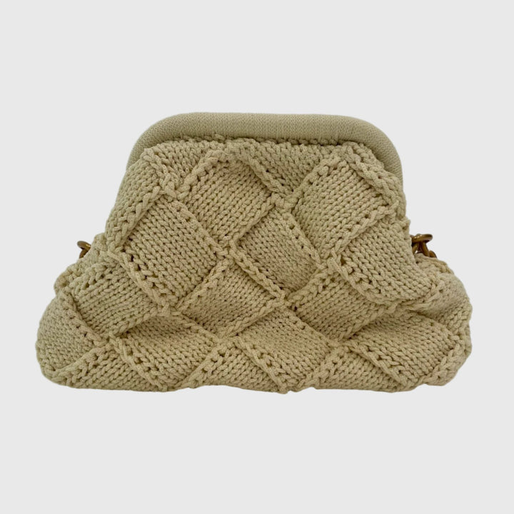 Noam Hazan Jade Clutch Bag in Cream available at Barbara Katz