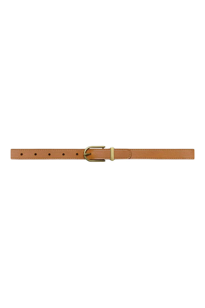 Frame Simple Art Deco Leather Belt - Natural