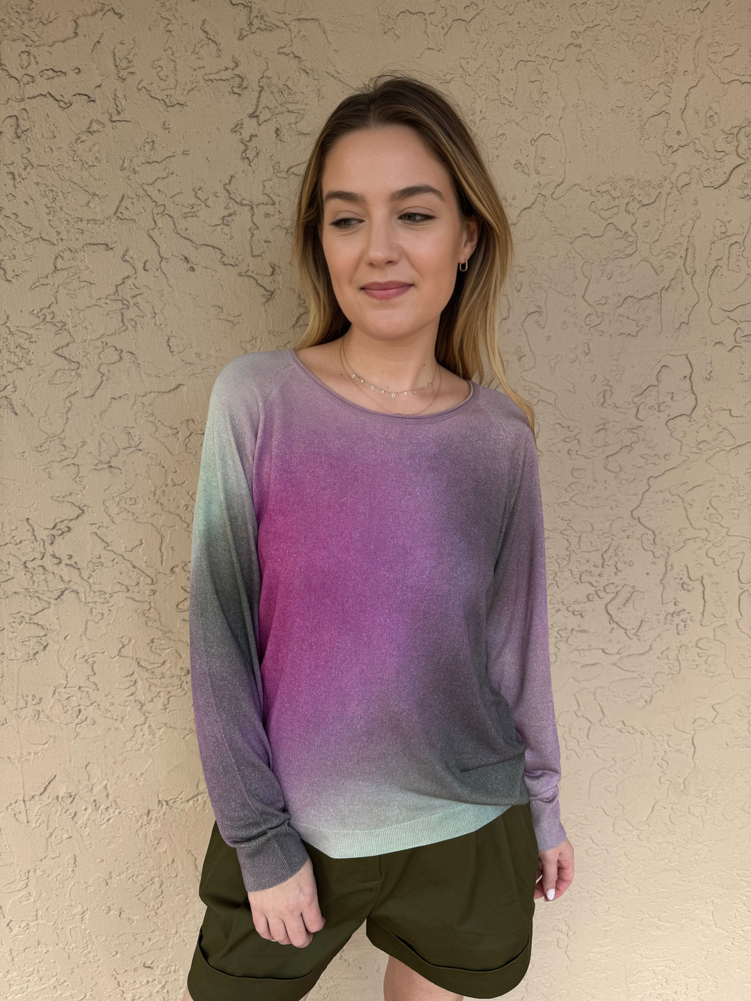 Repeat Silk Multi Color Sweater