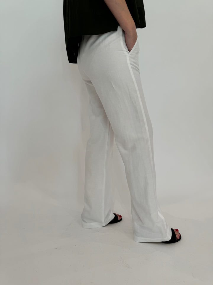 Enza Costa Twill Everywhere Pant in Off White