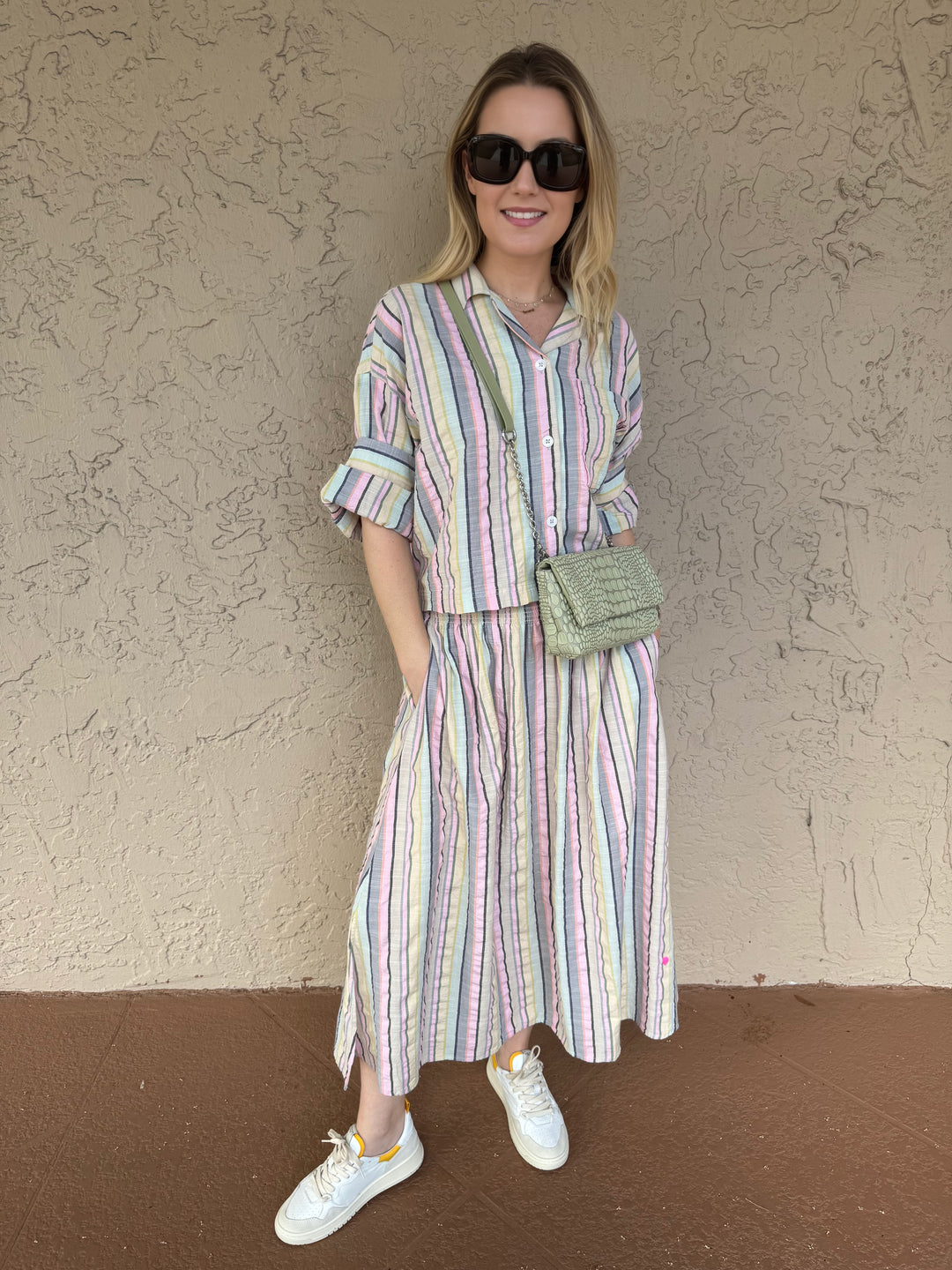 Kerri Rosenthal Martin Stripe Skirt and Sherri Shirt