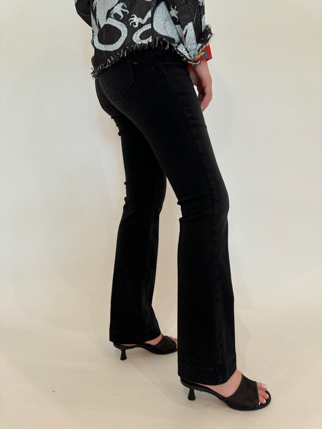 MAC Denim Dream Boot Jeans 32" in Black Used Wash available at Barbara Katz