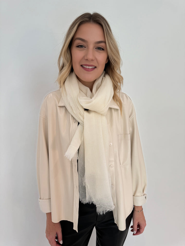 Vilagallo White Wool Scarf available at Barbara Katz