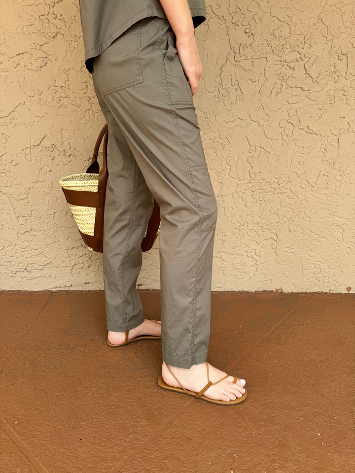 Elliott Lauren Poplin Cargo Pants - Sage