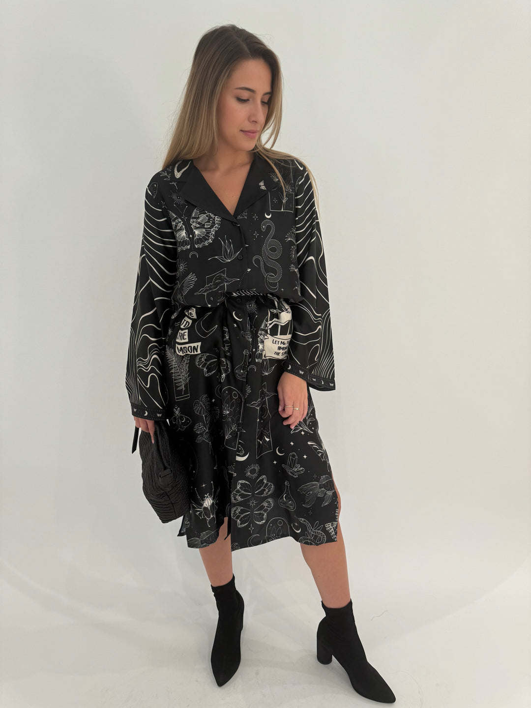 ME369 Nova Black Magic Kimono Dress available at Barbara Katz