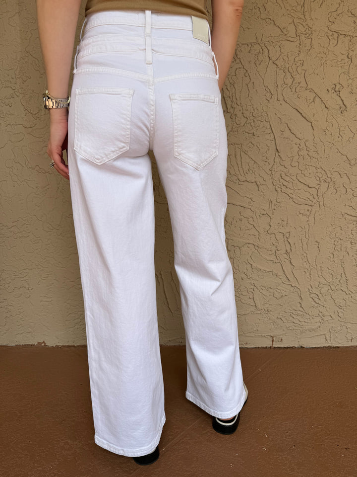 Simkhai Kove Double Waistband Jean - White