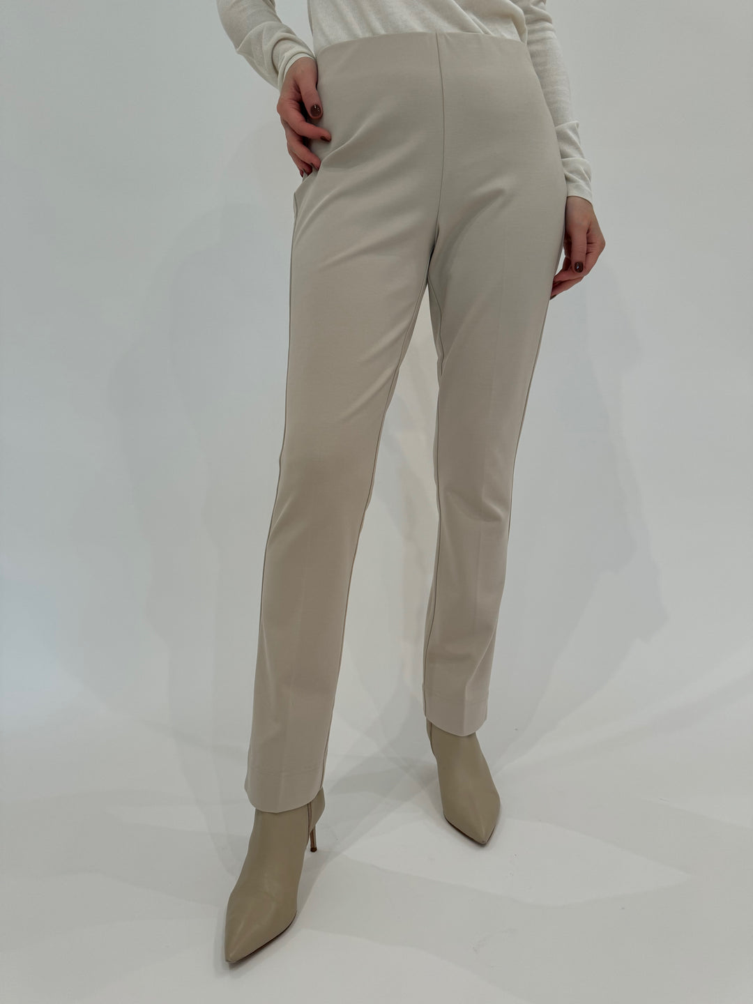 Peace of Cloth Annie 29" Paramount Knit Pants in Buff available at Barbara Katz