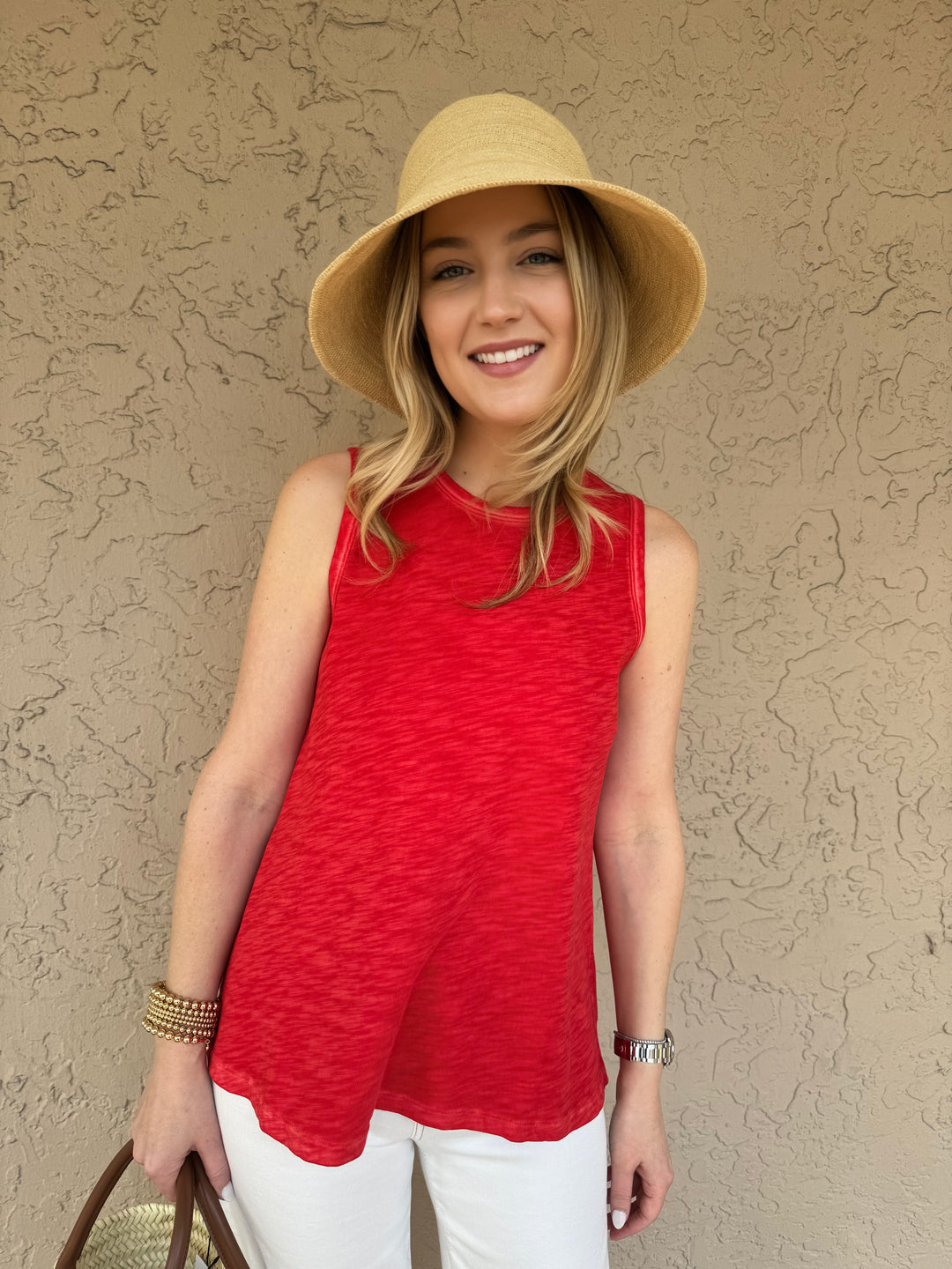 Elliott Lauren Red Tank Top