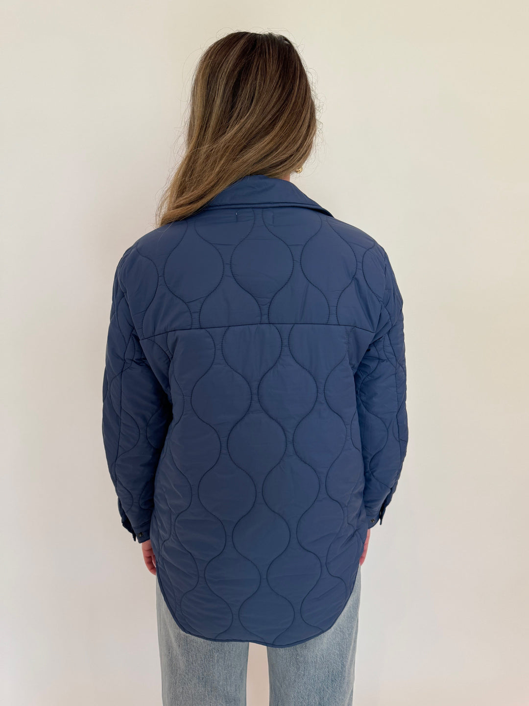 BK Bella Quilted Puffer Jacket
in Deep Cobalt available at Barbara Katz