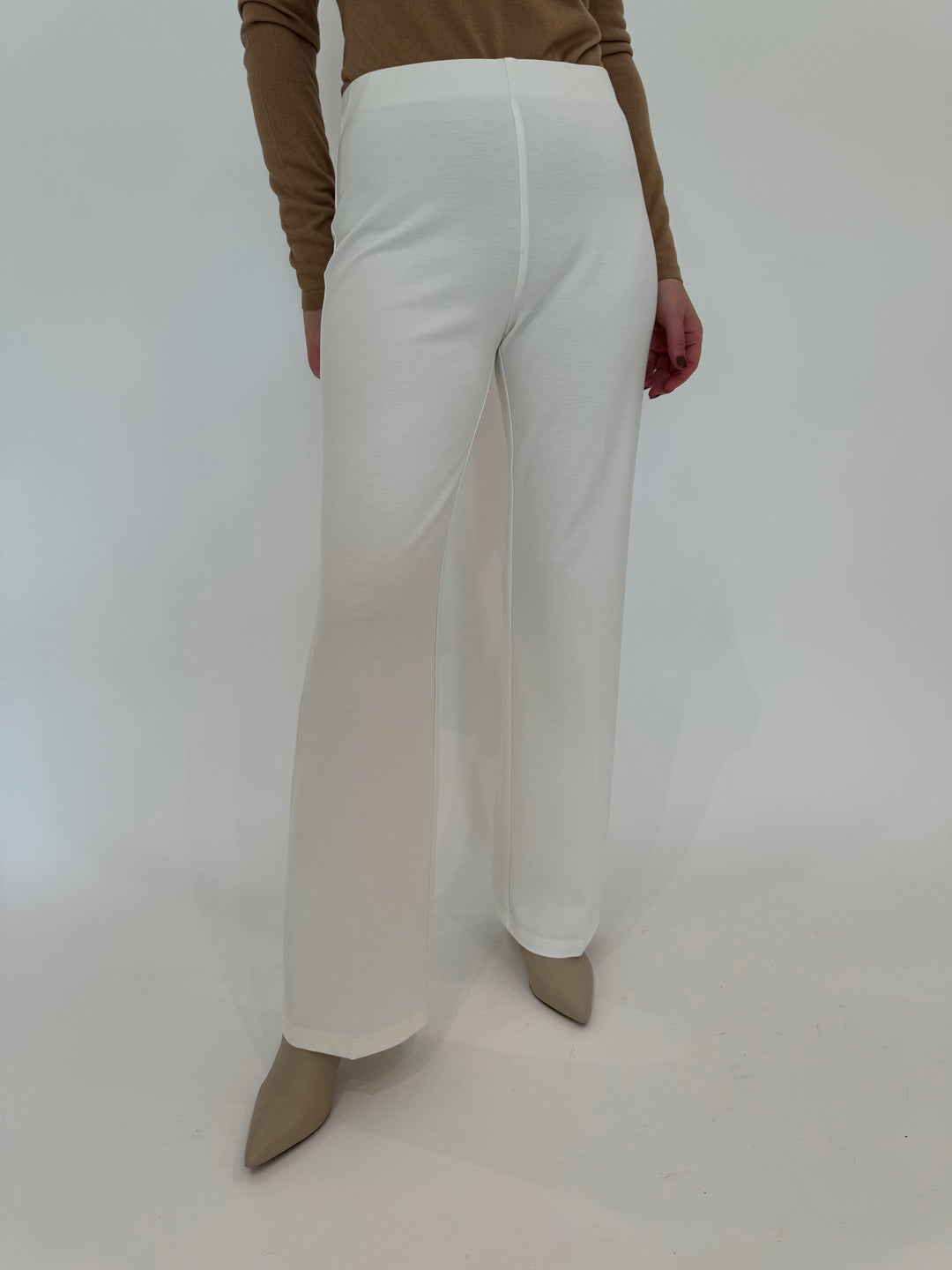 Peace of Cloth Jules Paramount Knit Pants in Oyster available at Barbara Katz