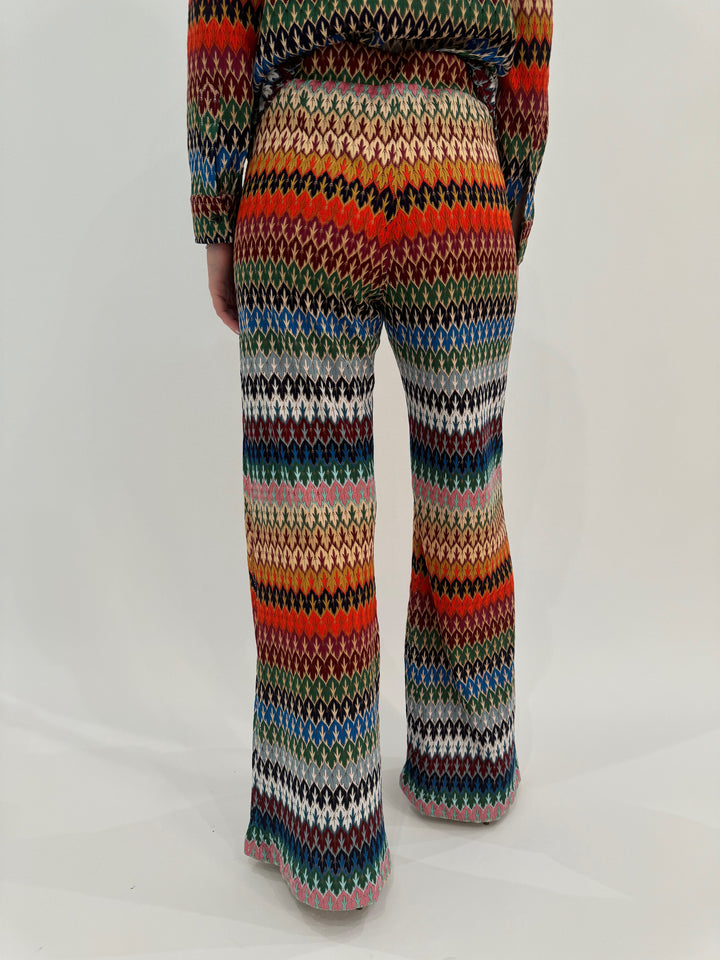 Vilagallo Venus Jacquard Knit Pants available at Barbara Katz