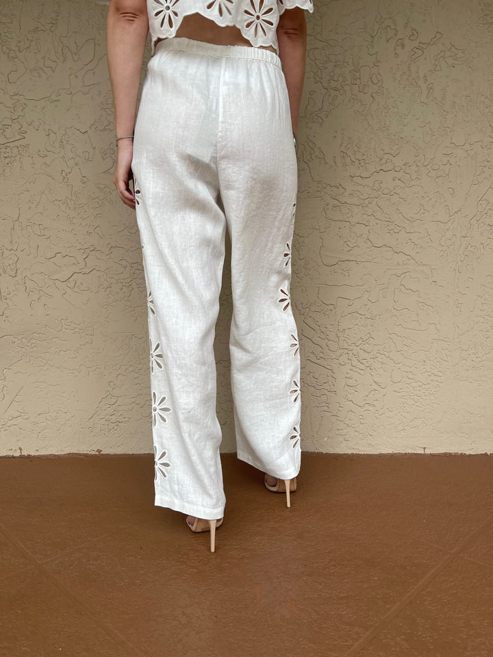 Rails Emmie Pants in White Eyelet available at Barbara Katz