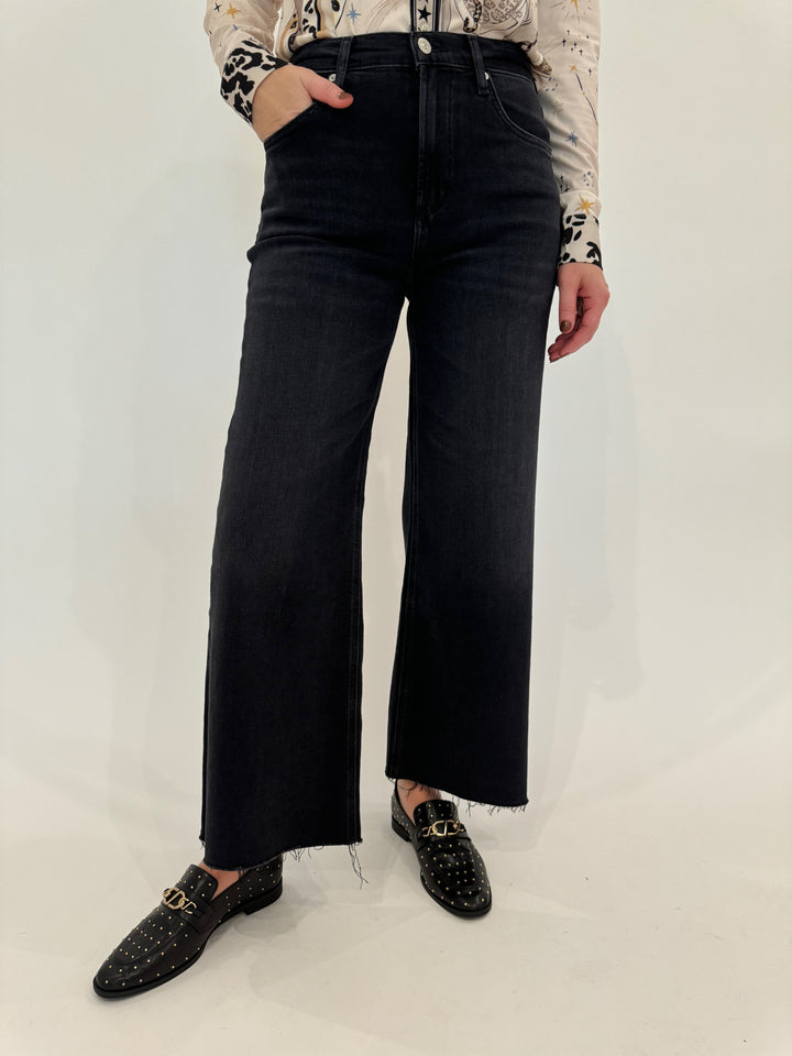 Citizens of Humanity Lyra Crop Wide Leg Jeans in Medallion available at Barbara Katz