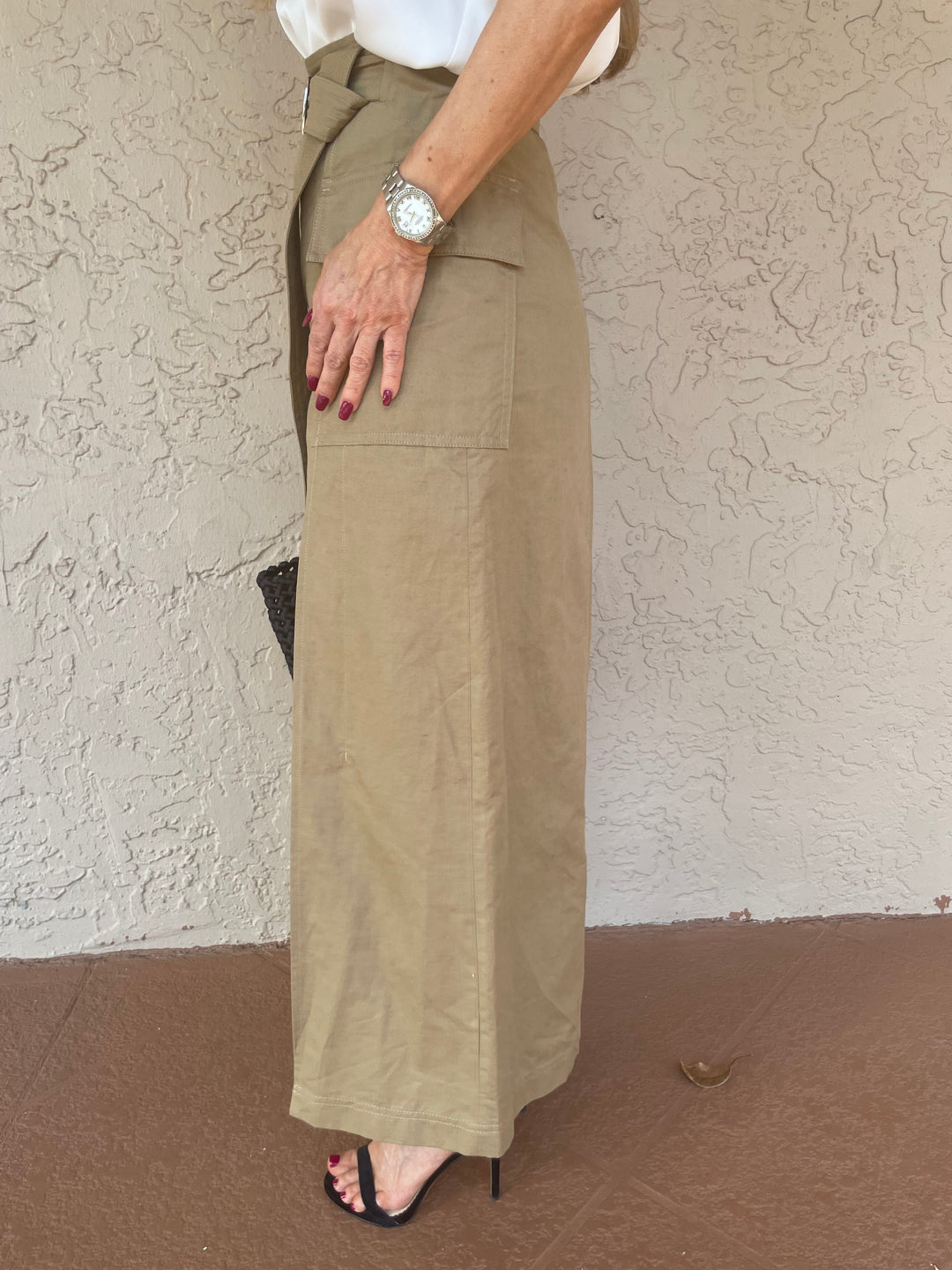 Max Mara Leisure Pinide Tie Waist Wide Leg Pants