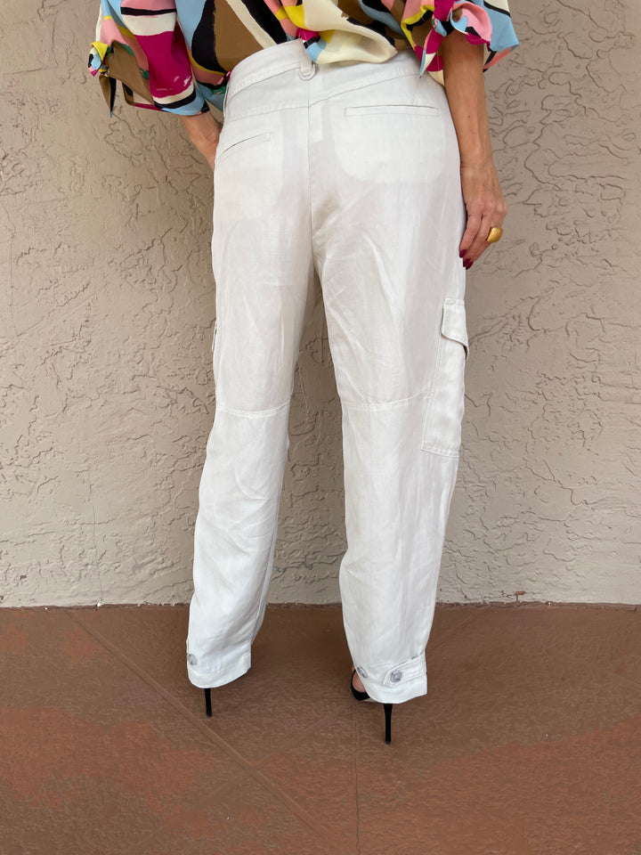 Marella Giada Linen-Blend Tapered Pants