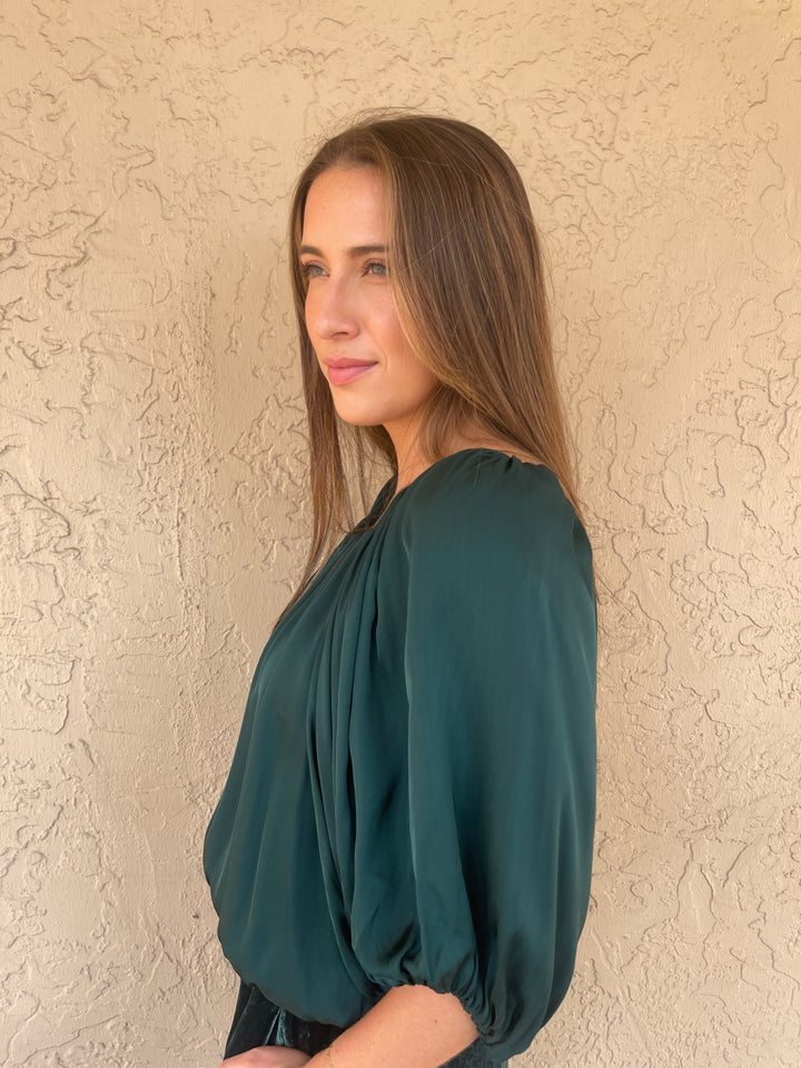 Velvet Tami Blouse - Fern