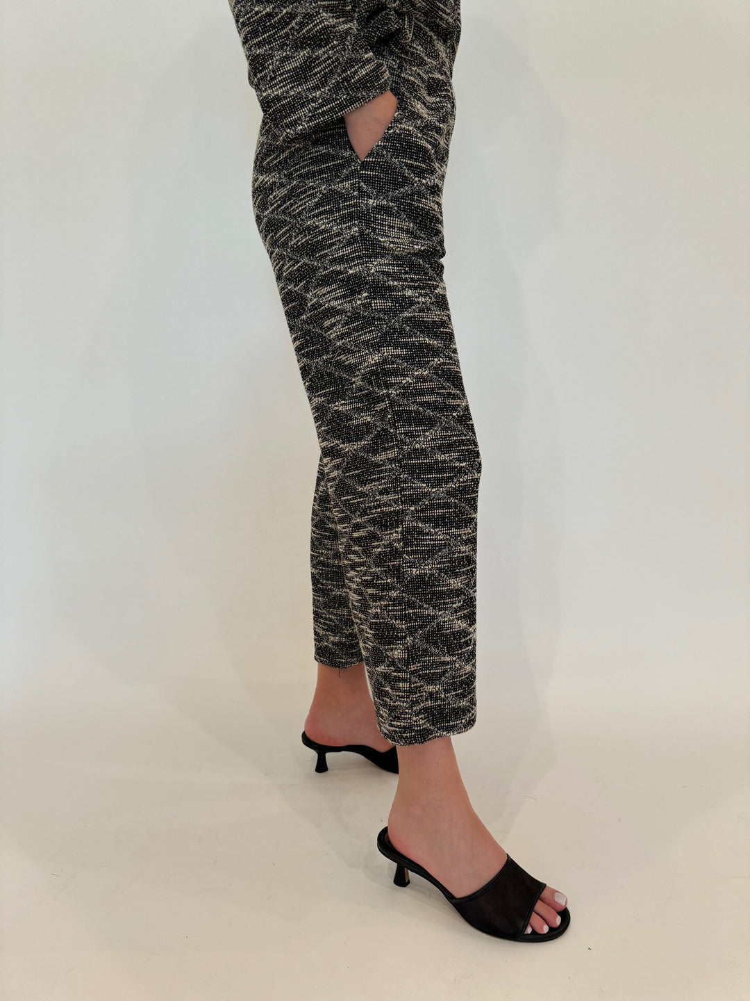 BK Betty Textured Cropped Wide Pants available at Barbara Katz