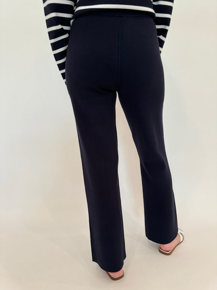 BK Demi Full-Length Sweater Pants in Navy available at Barbara Katz