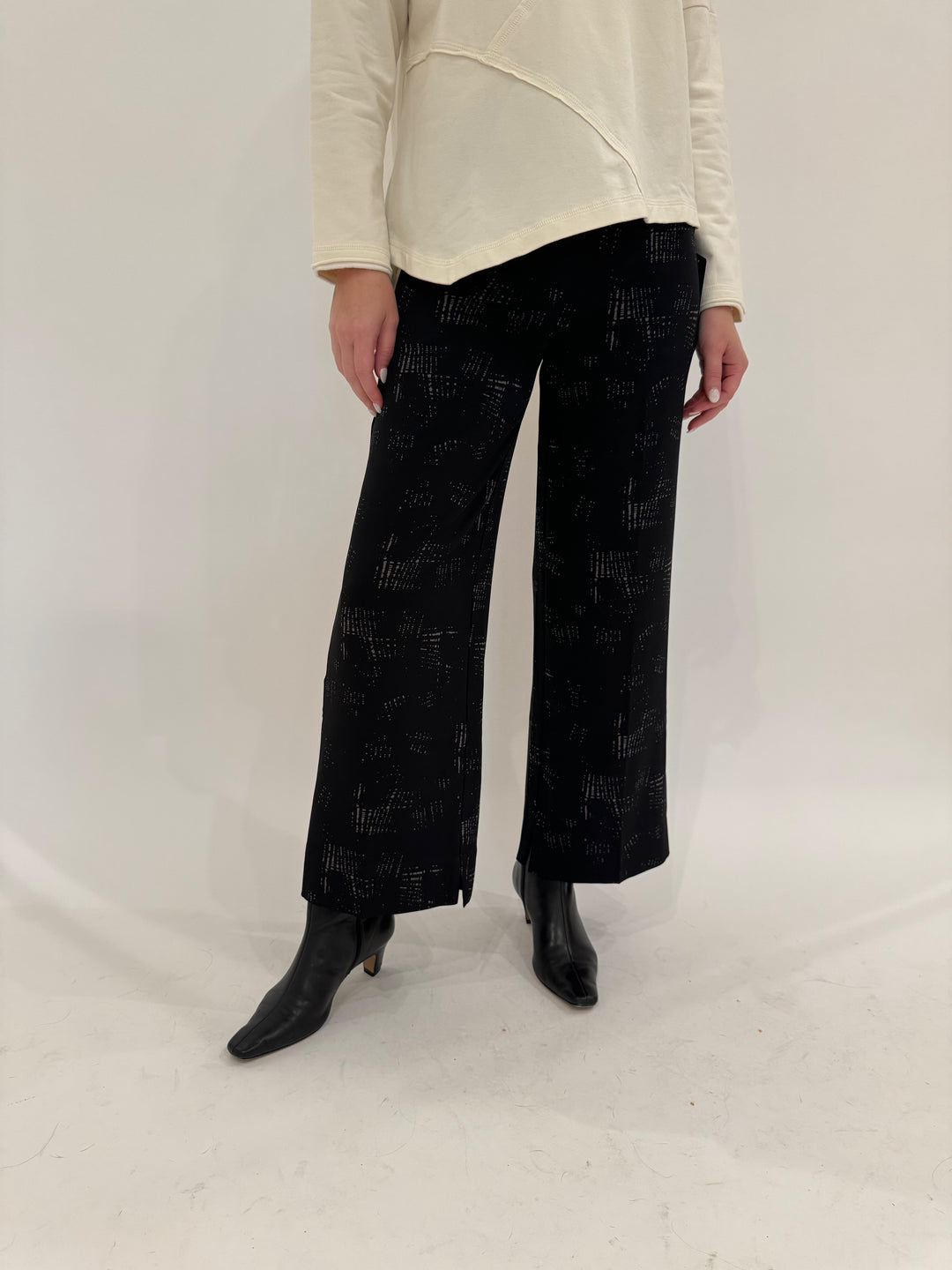 Lysse Genesis Stretch Woven Wide Leg Pants in Cosmic Ash available at Barbara Katz