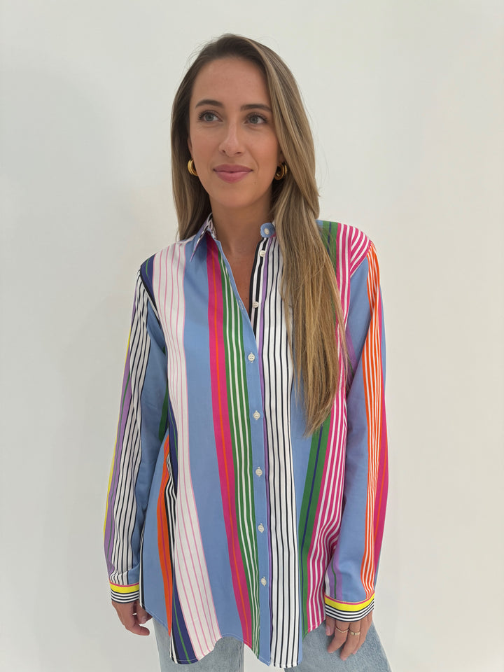 Vilagallo Anastasia Stripe Shirt available at Barbara Katz