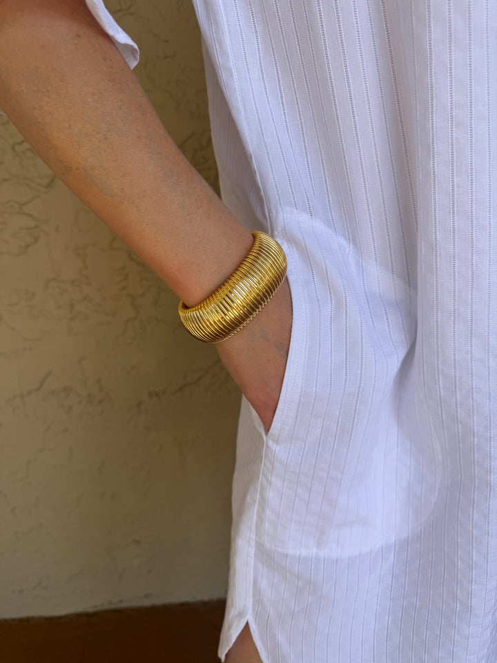 Ben Amun Thick Cobra Cuff - Gold