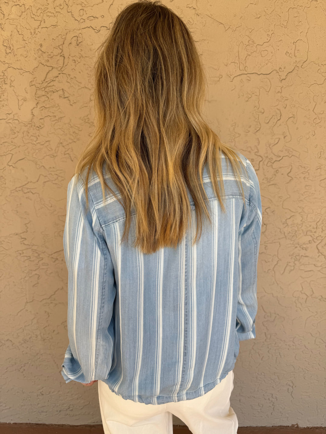 Barbara Katz Hampton Stripe Denim Jacket