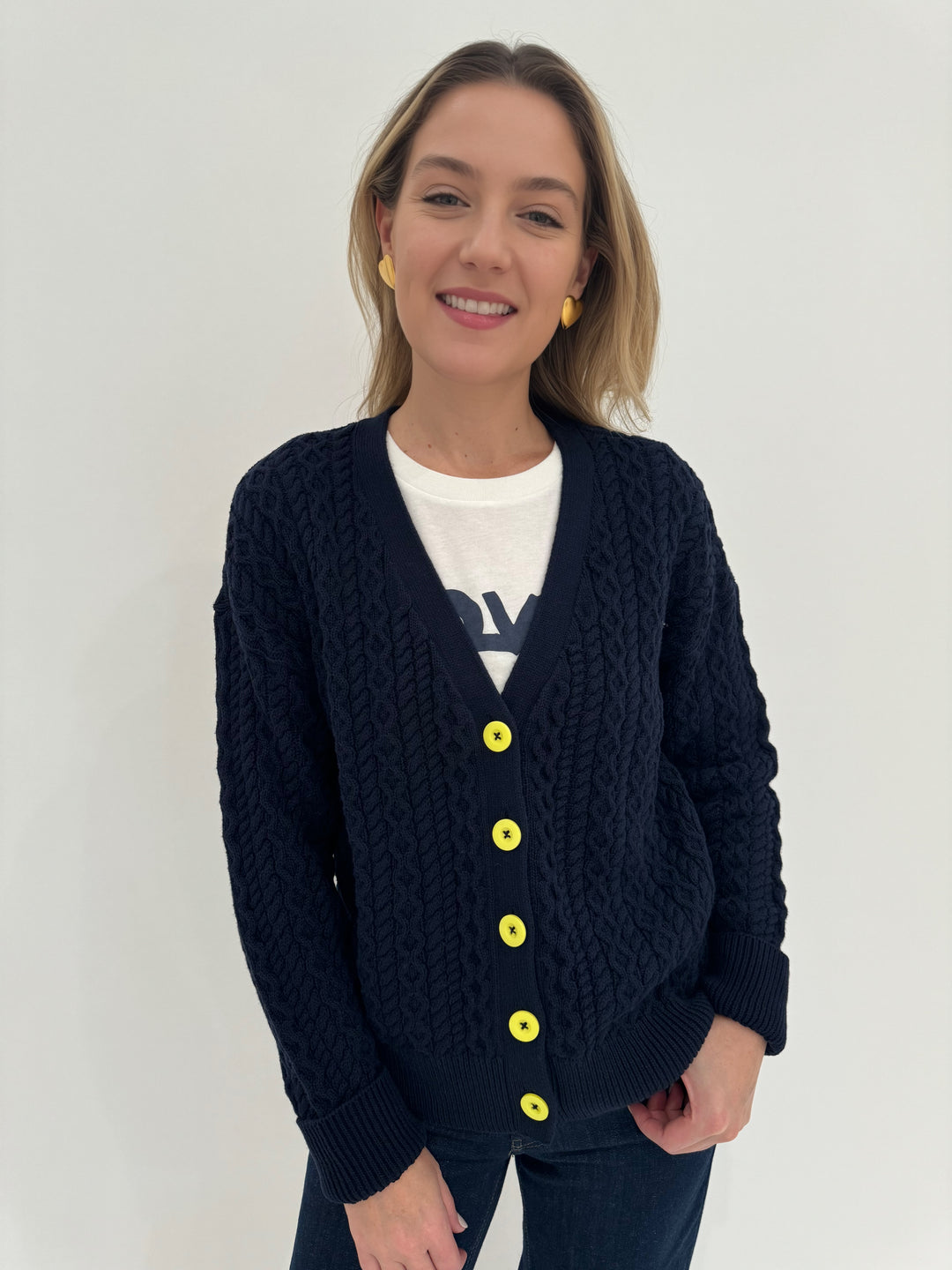 Kerri Rosenthal Suzanne Just Add Love Cardigan in Indigo